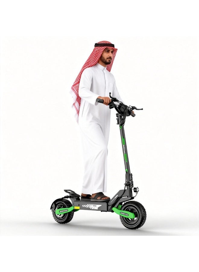 سكوتر كهربائي GT06، سرعة قصوى 55 كم/ساعة ومدى أقصى 65 كم، محرك 1200 واط، نظام تعليق مزدوج، نظام منع الانزلاق TCS، حمولة قصوى 150 كجم، قابل للطي - Image 1